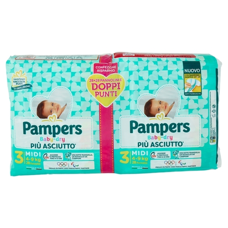 Pampers Baby-dry Midi 28+28 pz